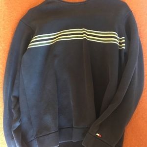 Tommy Hilfiger navy pullover with a chest stripe